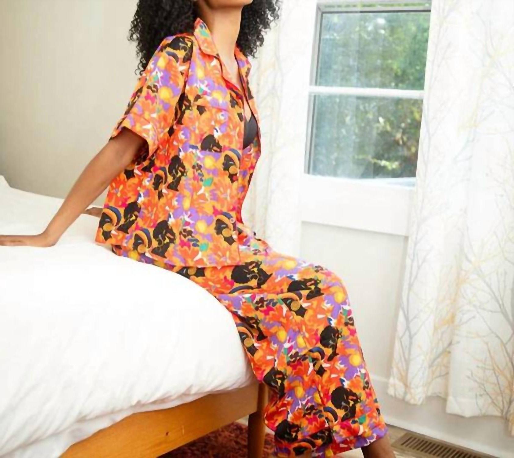 Izzy & Liv women's blossom beauty pajama set Red