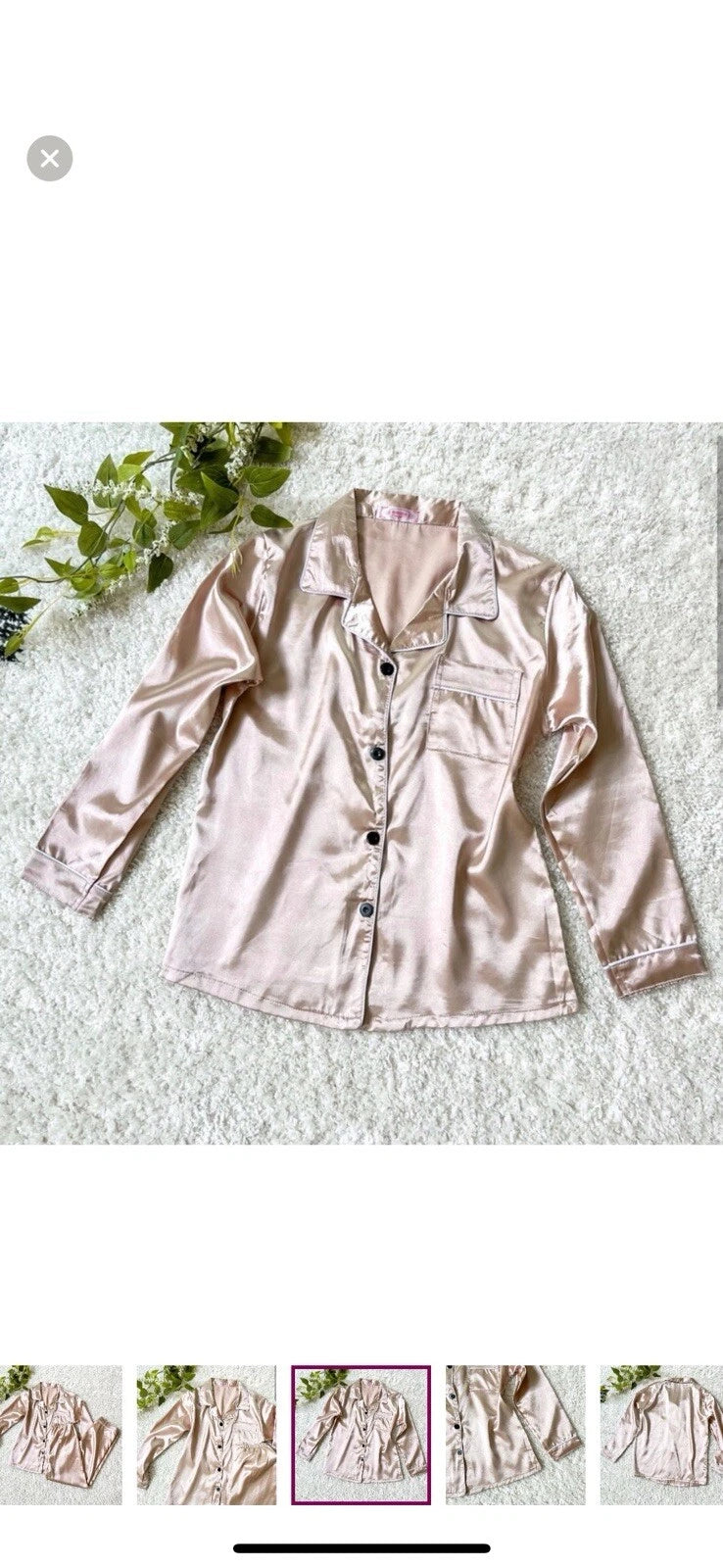 Saten Pajamas Set, Size L