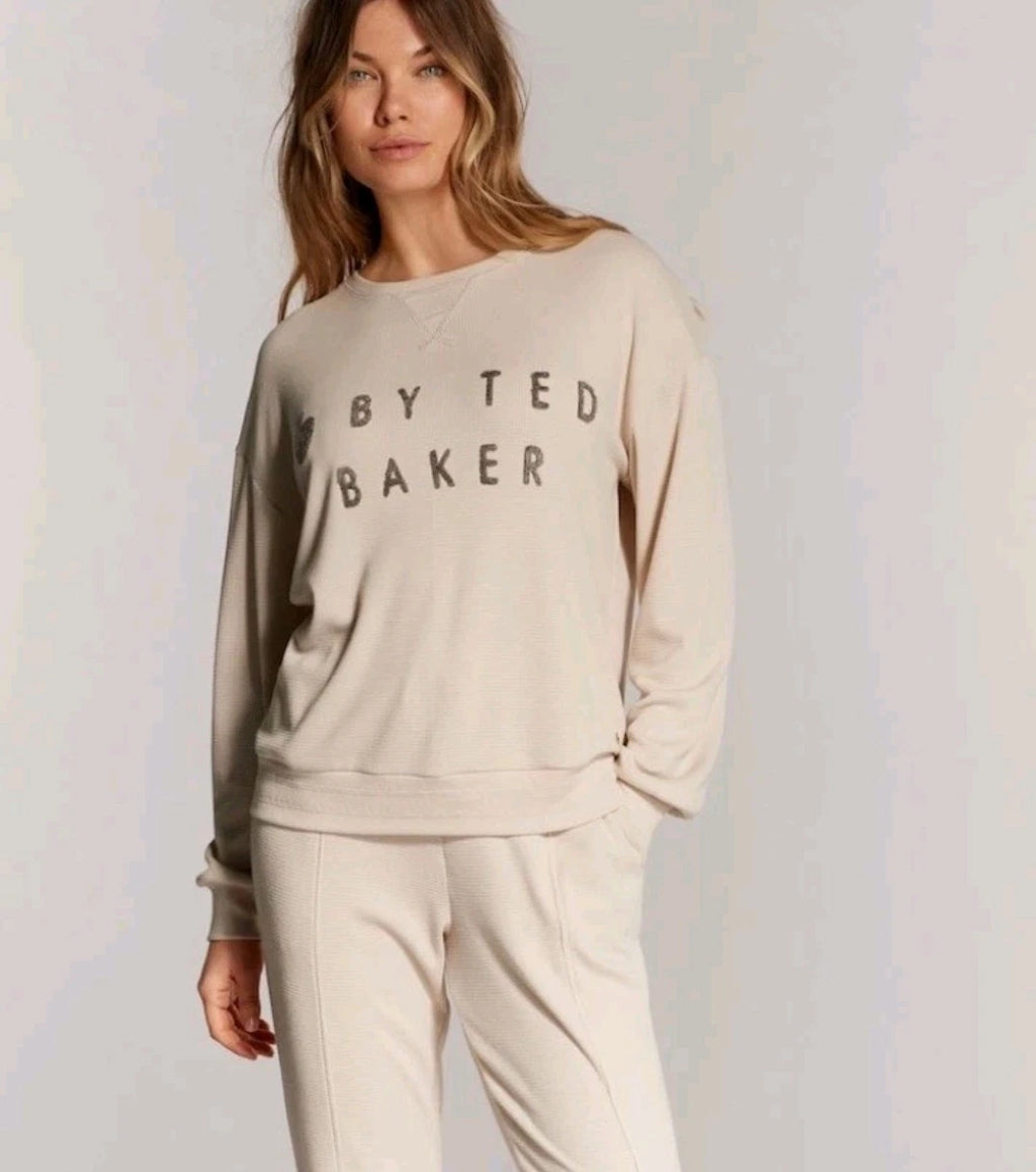 Ted Baker Size 16 Womens Waffle Pyjamas Joggers Loungewear Set BNWT