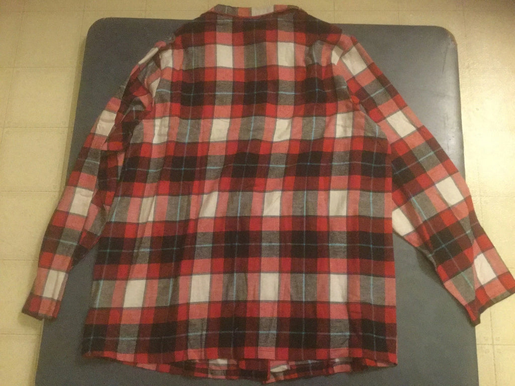 Sleep Chic Women's Plus Size 1X Red Plaid Long Sleeve Sleep Set $48 NWT