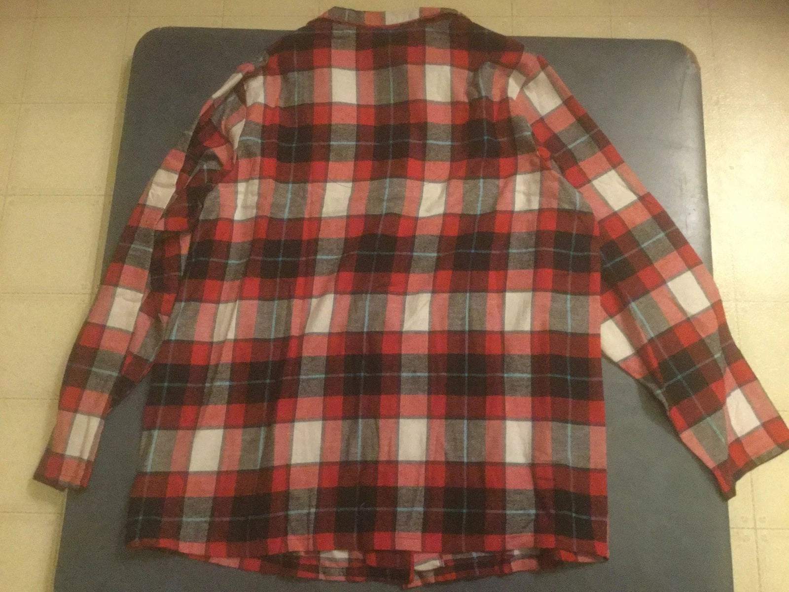 Sleep Chic Women's Plus Size 1X Red Plaid Long Sleeve Sleep Set $48 NWT