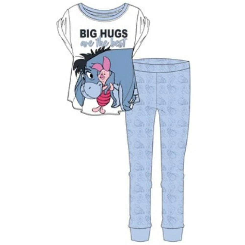 Ladies Eeyore Piglet Pyjamas Pjs Nightwear Sizes 8 to 22