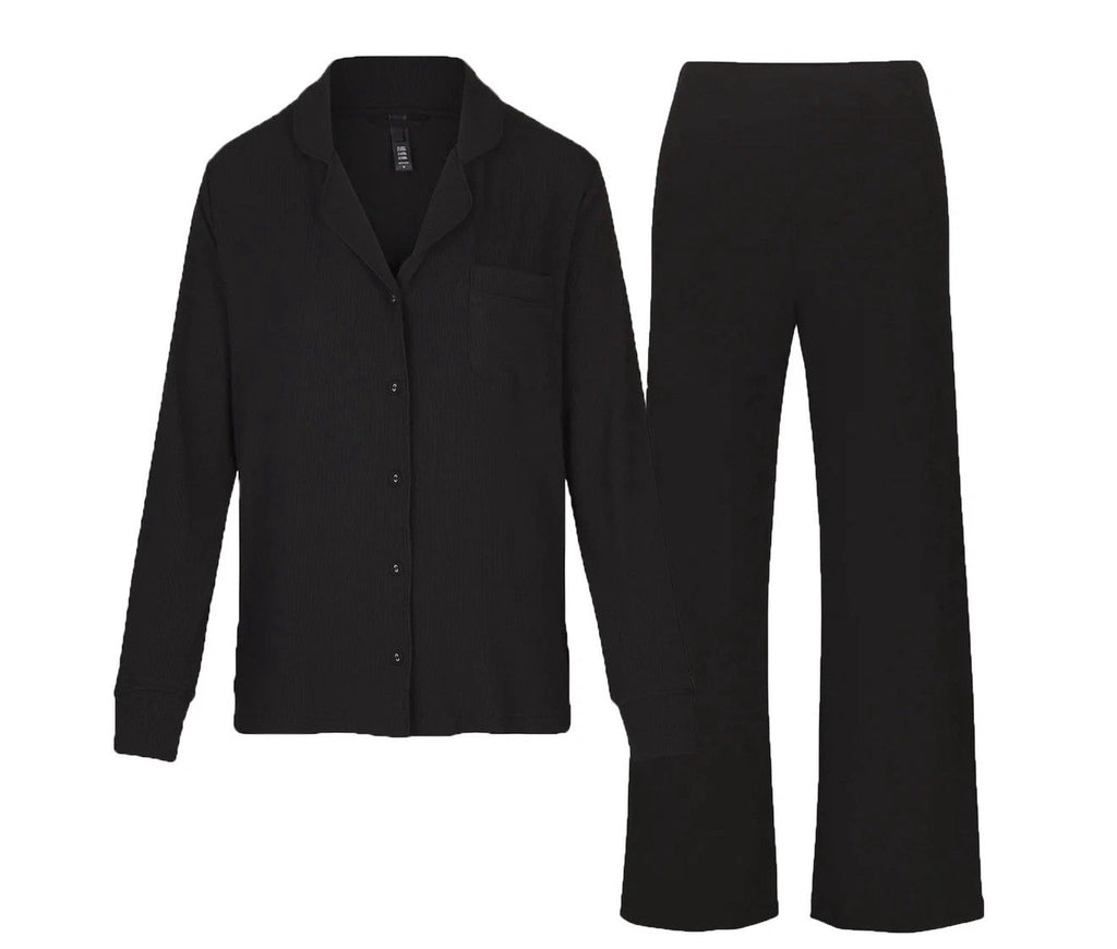 Skims Soft Lounge Sleep Set in Onyx , Size XS