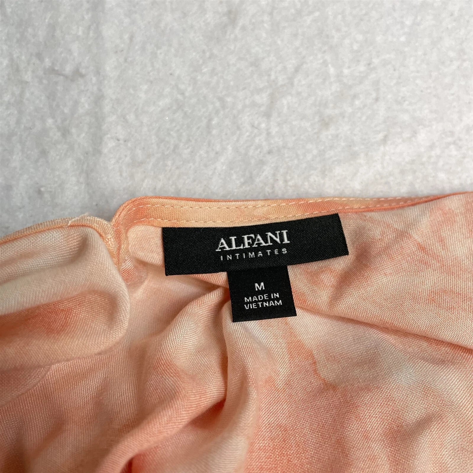 Alfani 2pc Sleep Set Womens Medium V-Neck & Shorts Orange Tie-Dye
