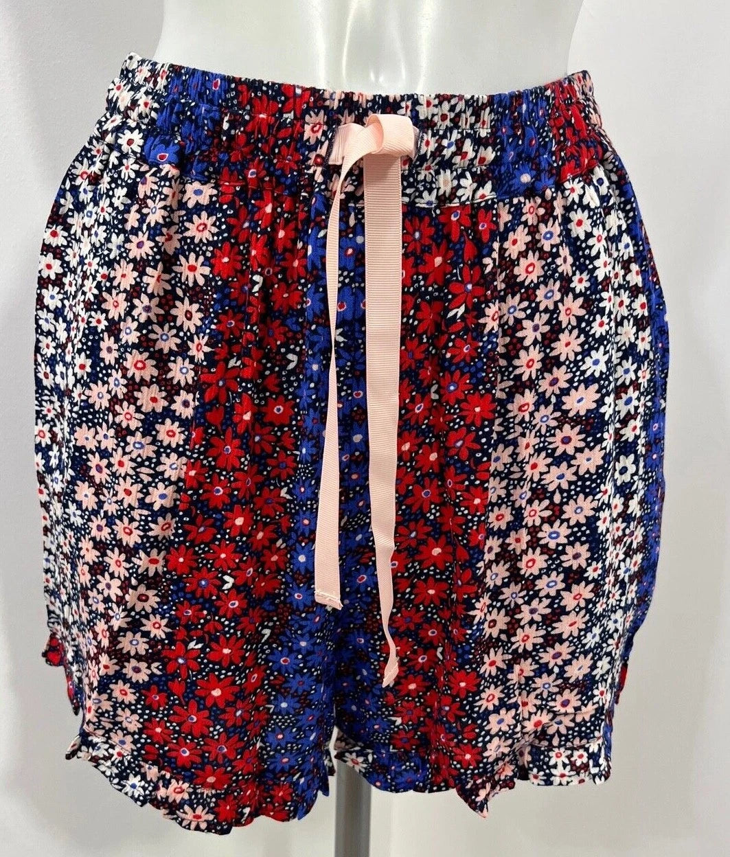 Ladies New Ex Chainstore Ditsy Print  Shorts & Top  PJs Set Size 8-22