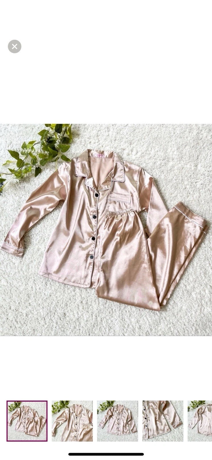 Saten Pajamas Set, Size L