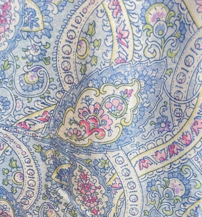 New RALPH LAUREN Paisley 2 Pc Short Sleeve Top & Capri Pants Pajama Set $78 3X