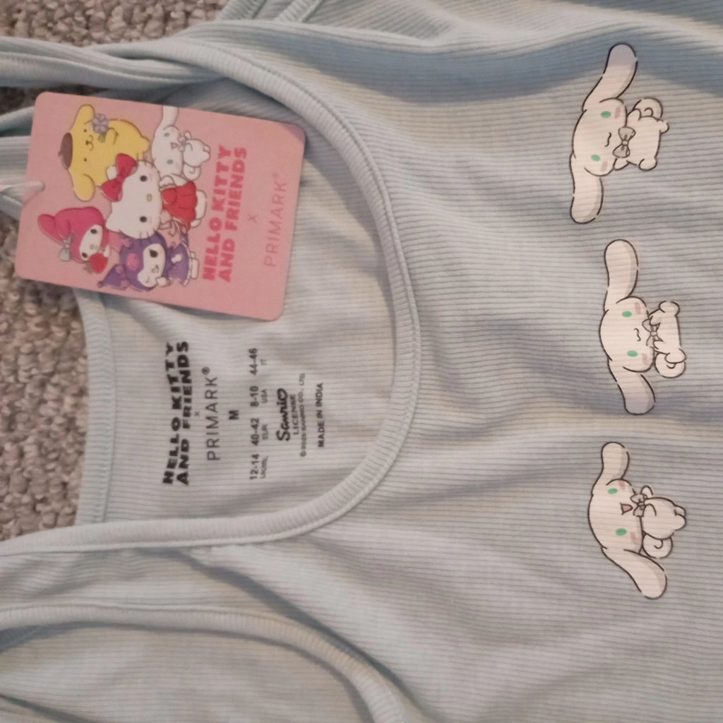 Hello Kitty Cinnamoroll Vest & Trousers Pyjama Set UK Size Medium Brand New