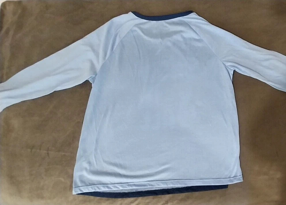 OLAF DISNEY Frozen Navy Light Blue "Snow it All" Pajamas Top Fleece Bottom XL