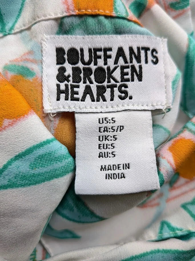 Bouffants & Broken Hearts Womens Pajamas S Lemonade Print Shorts Relaxed Comfort