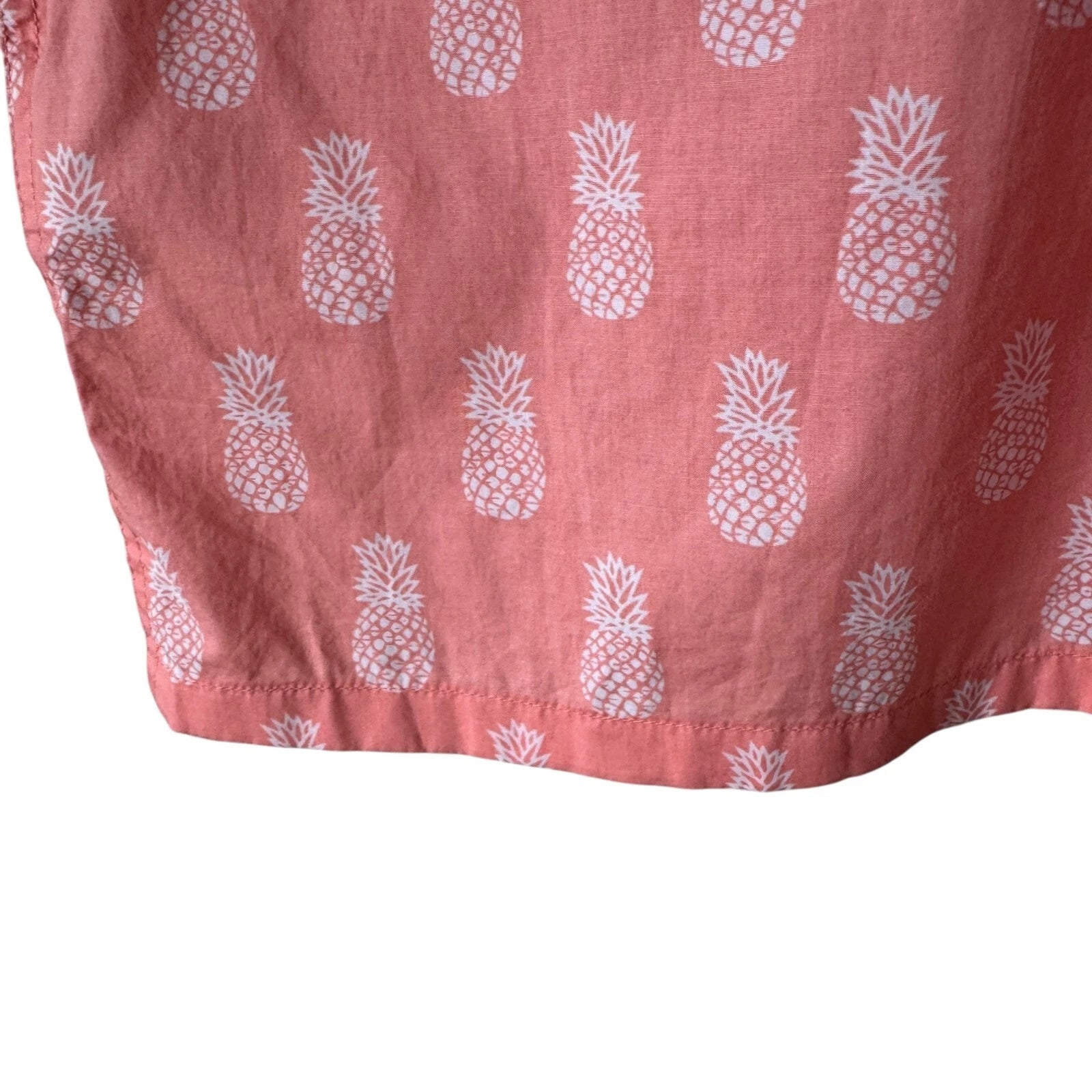 J.Crew Factory Size Med Cotton Pajama Shorts Set Pineapple Pattern Novelty Print