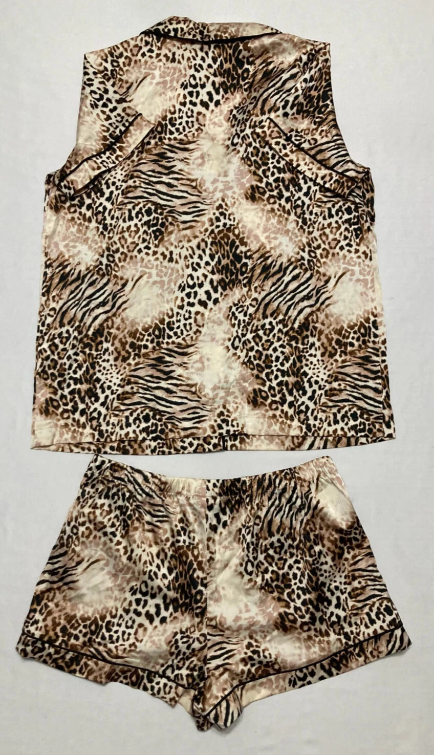 INC Pajama Set Top & Short Animal Print S