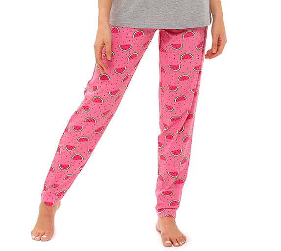 Ladies Pyjamas Set Womens Cotton Pyjama T Shirt & Pants Loungewear Sleepwear PJs