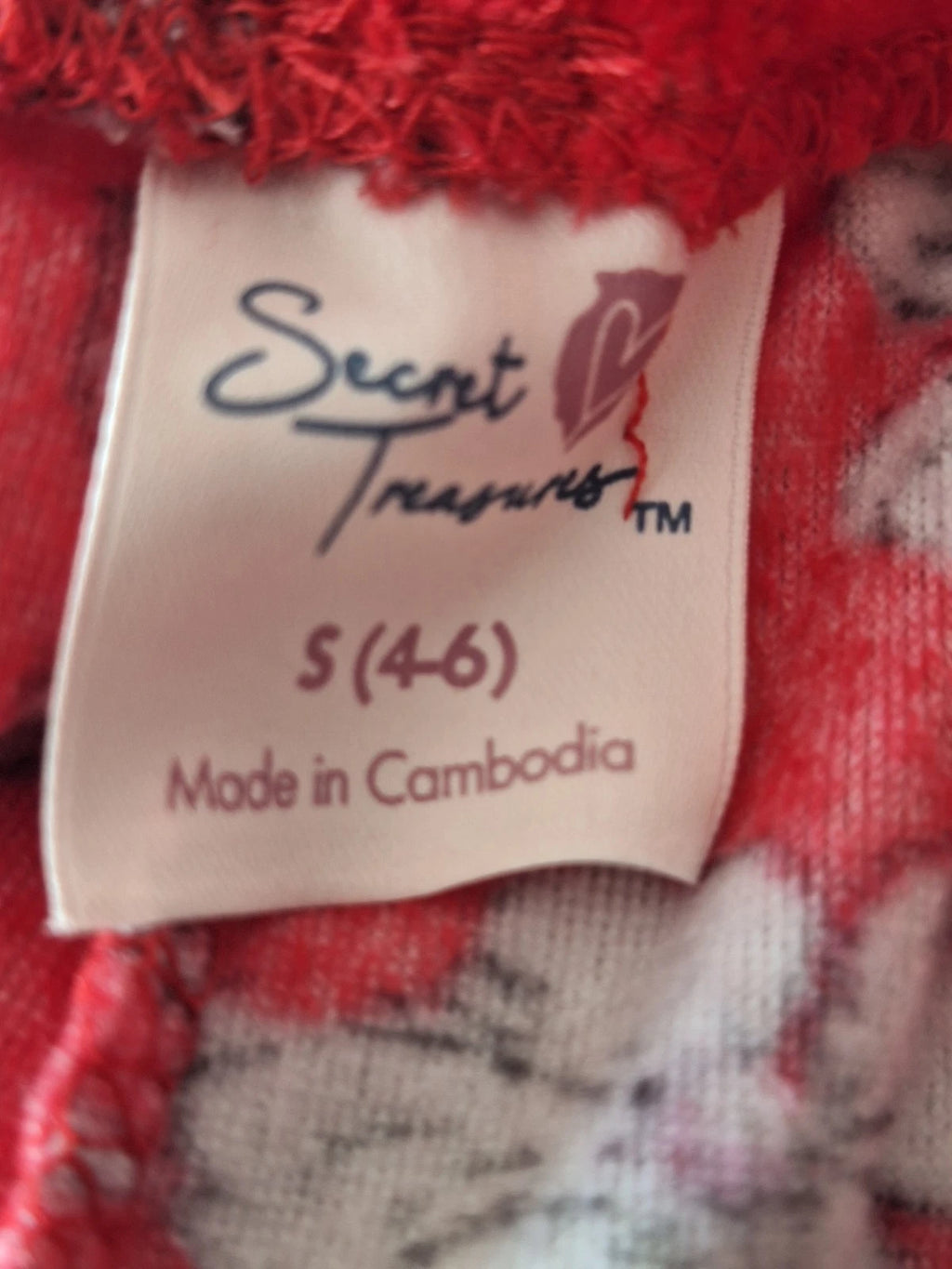 Secret Treasures Ladies Notch Collar Pajama Set - Small (4-6) Color- Red