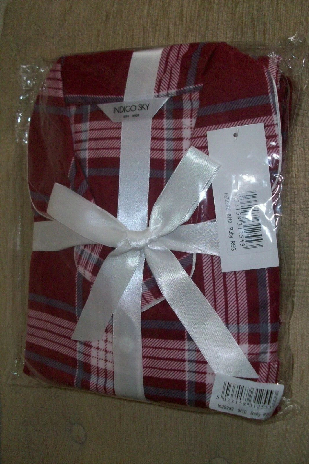 NEW Ladies  100% Brushed Cotton Winceyette 'Ruby Check' Pyjama Set
