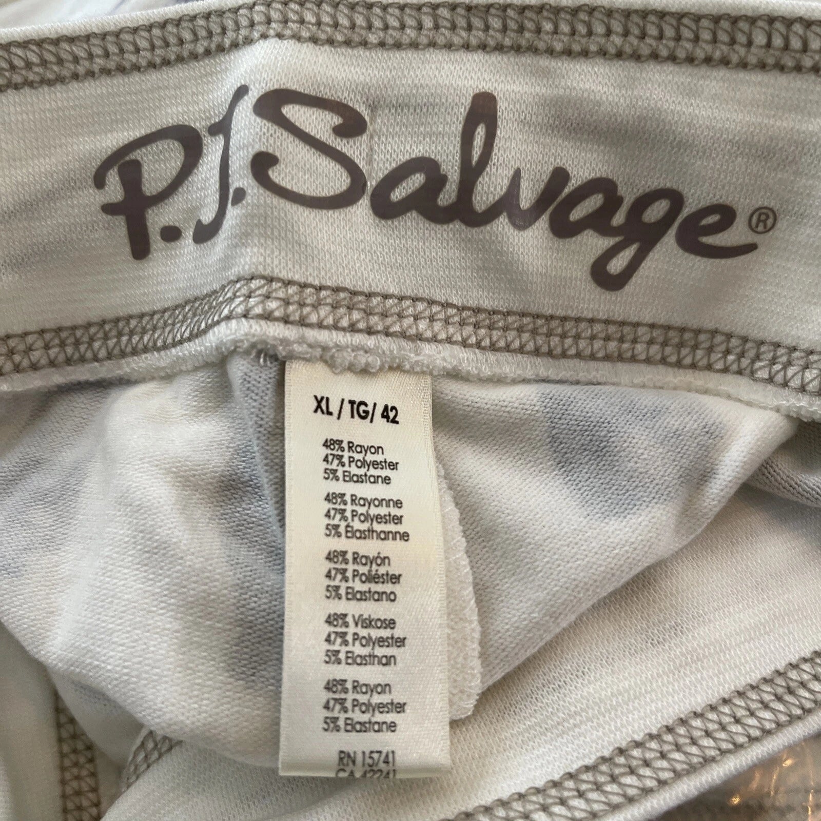 NWT PJ SALVAGE Womens XL CATS Lounge Shorts Super Soft Ivory Natural #PQ2