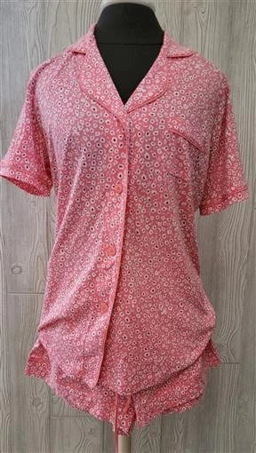 NWT Cosabella L Floral Bella Short Sleeve Top & Boxer Shorts Pajama Set 99570