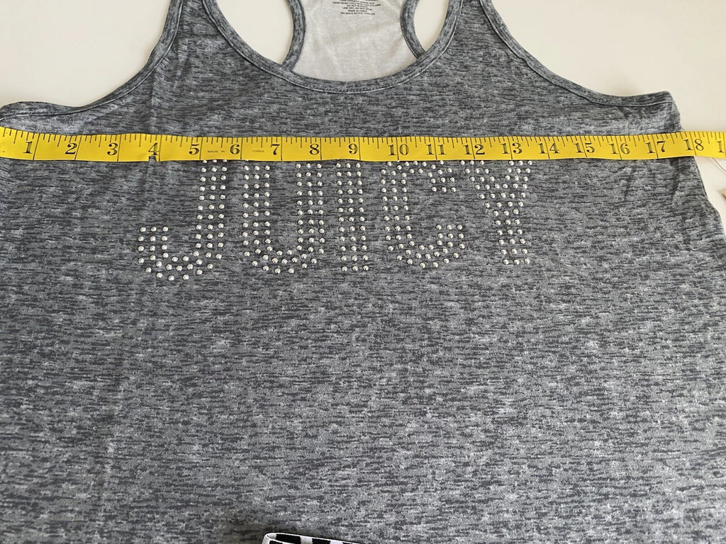Juicy Couture Pajama Set JC7449T  Women’s Sz L Grey Swirl Shorts Lounge NEW
