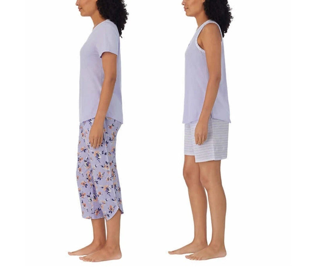 Carole Hochman Ladies' 4-piece Pajamas Set Purple Size XS ; NWT