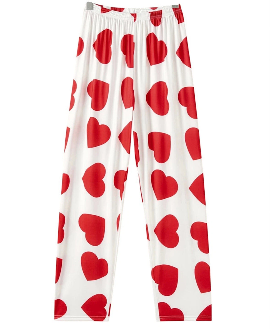 NWT Women’s Nightwear Pajama Set Red & White Hearts Size Medium