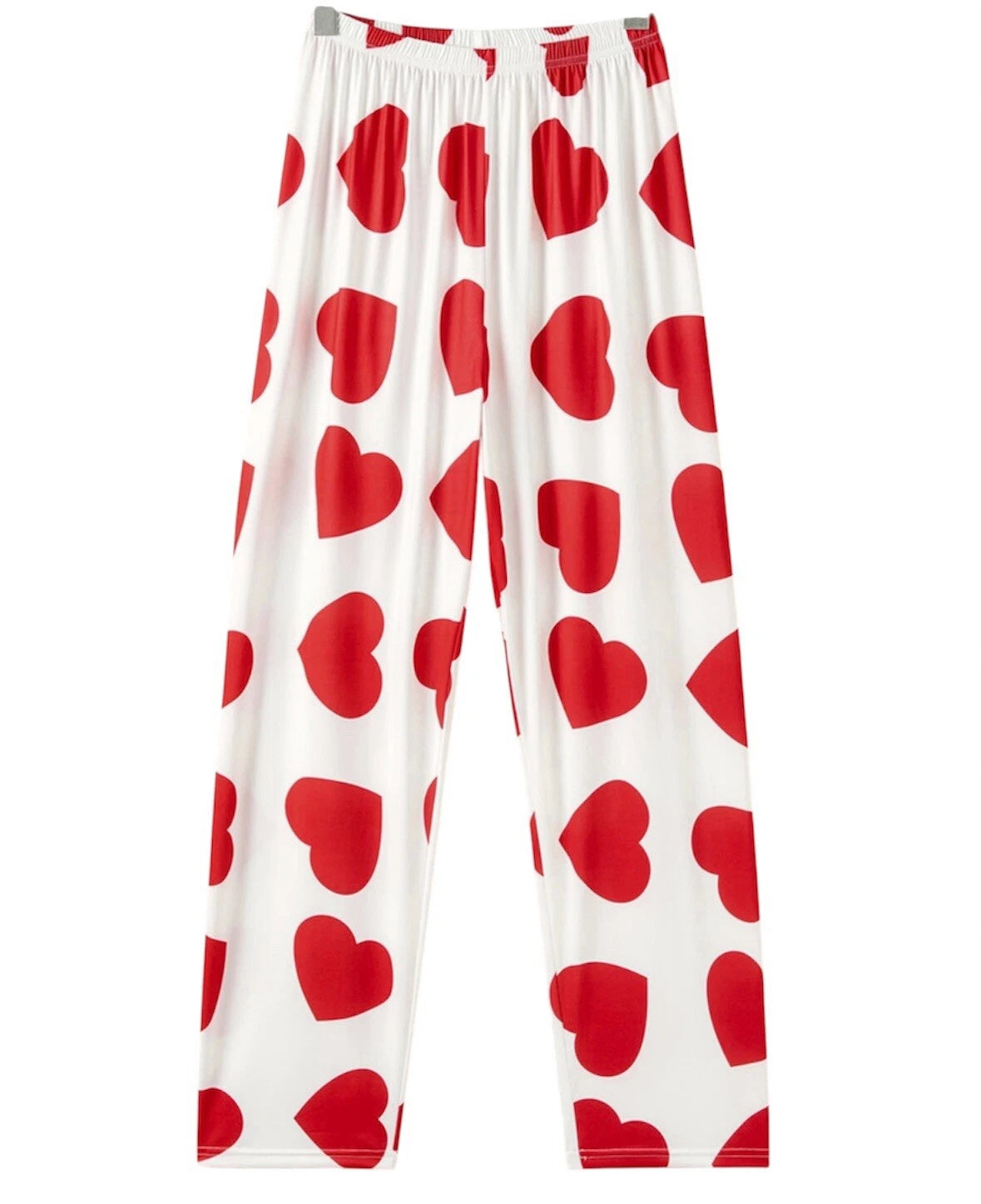 NWT Women’s Nightwear Pajama Set Red & White Hearts Size Medium