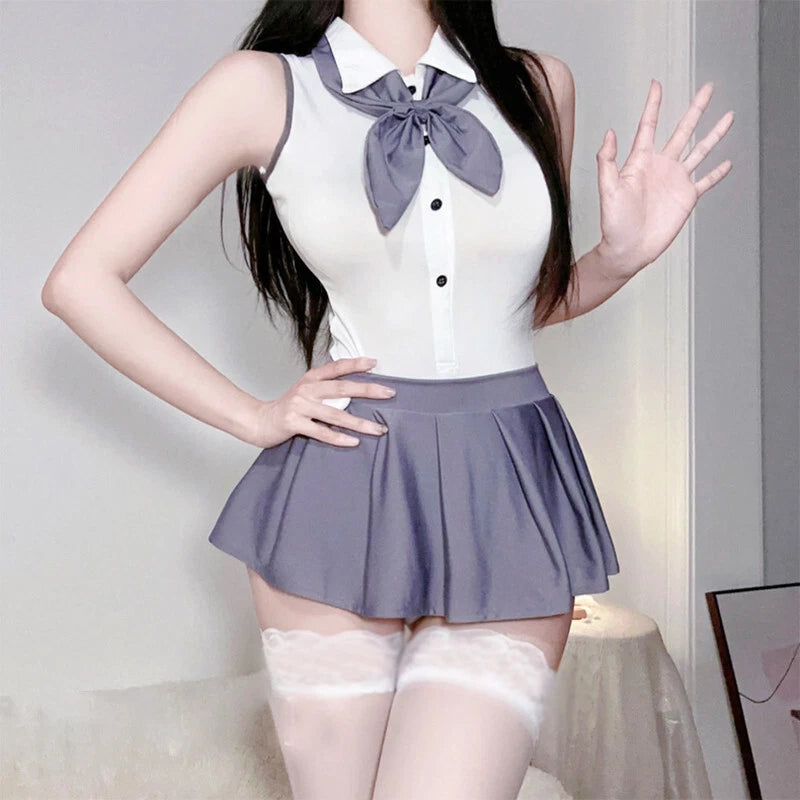 School Girls Students JK Uniform Costume Stockings Lingeries Cosplay Underwear