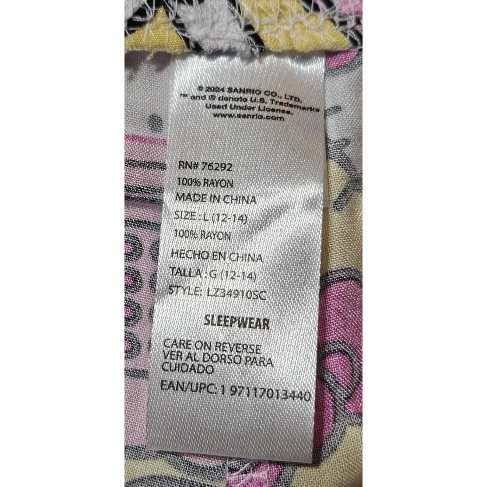 Sanrio Hello Kitty Womens Tank Top And Shorts Pajama Sleepwear Set Sz L 12-14