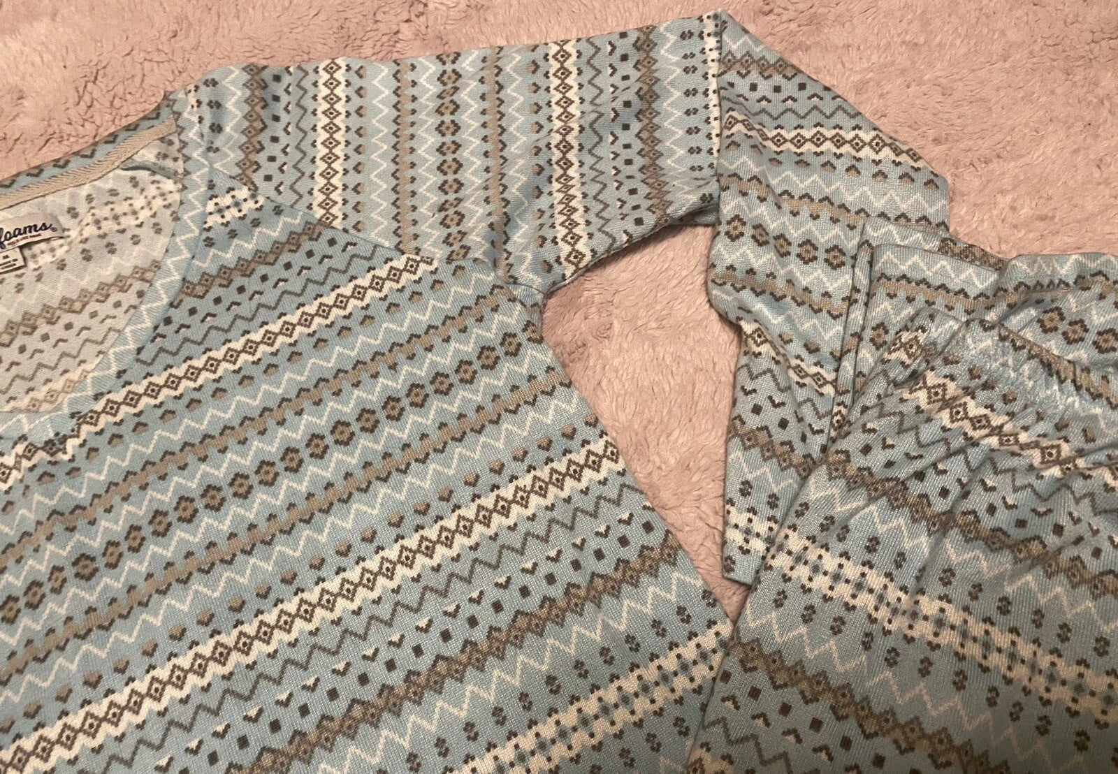 Dearfoams Fleece 2 Piece Pajama Set M