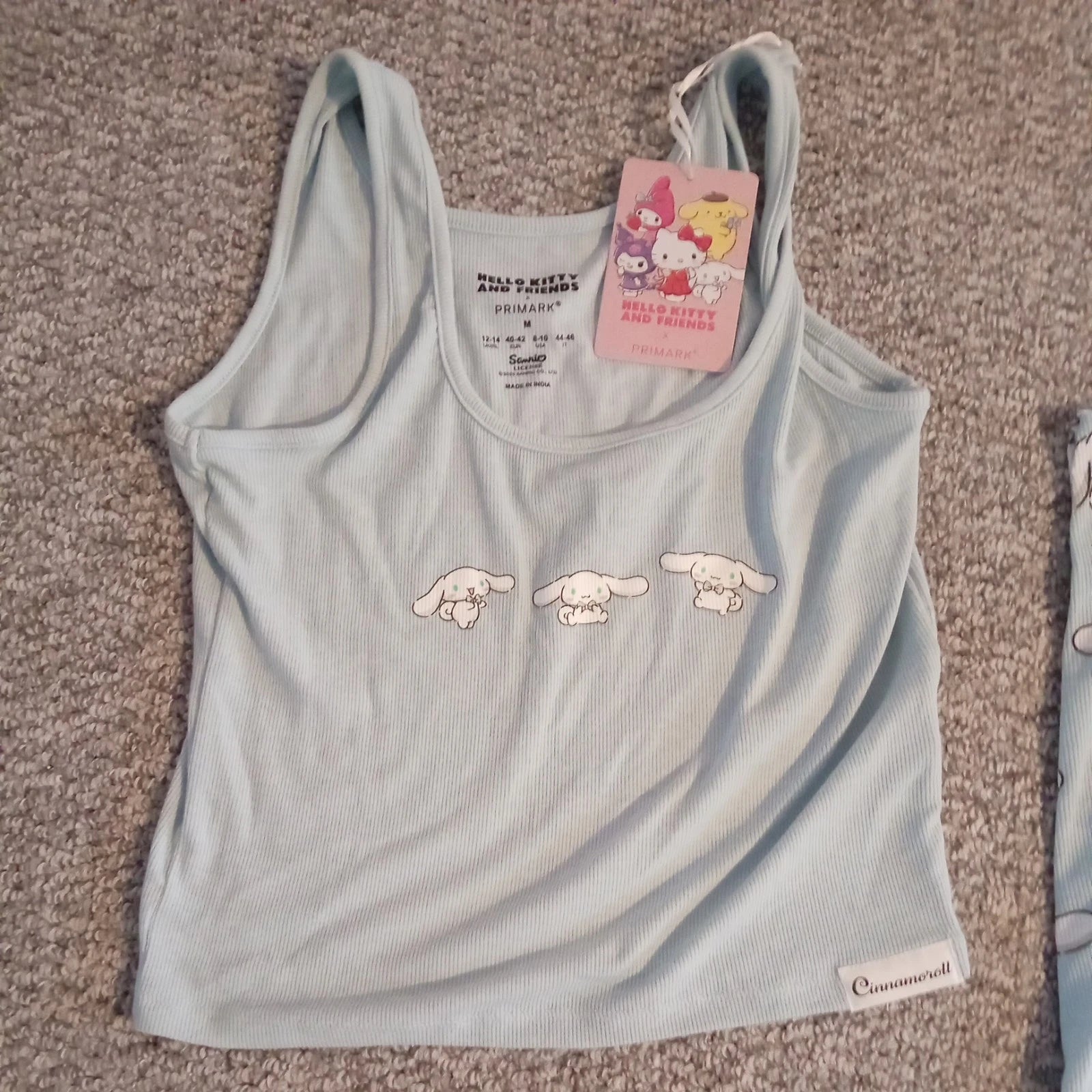 Hello Kitty Cinnamoroll Vest & Trousers Pyjama Set UK Size Medium Brand New