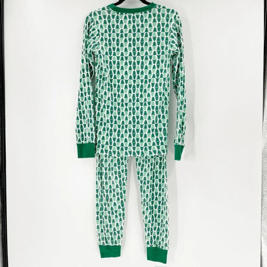 Carter's Womens Pajama Set Size S Green Christmas Tree Long Sleeve Crew Holiday