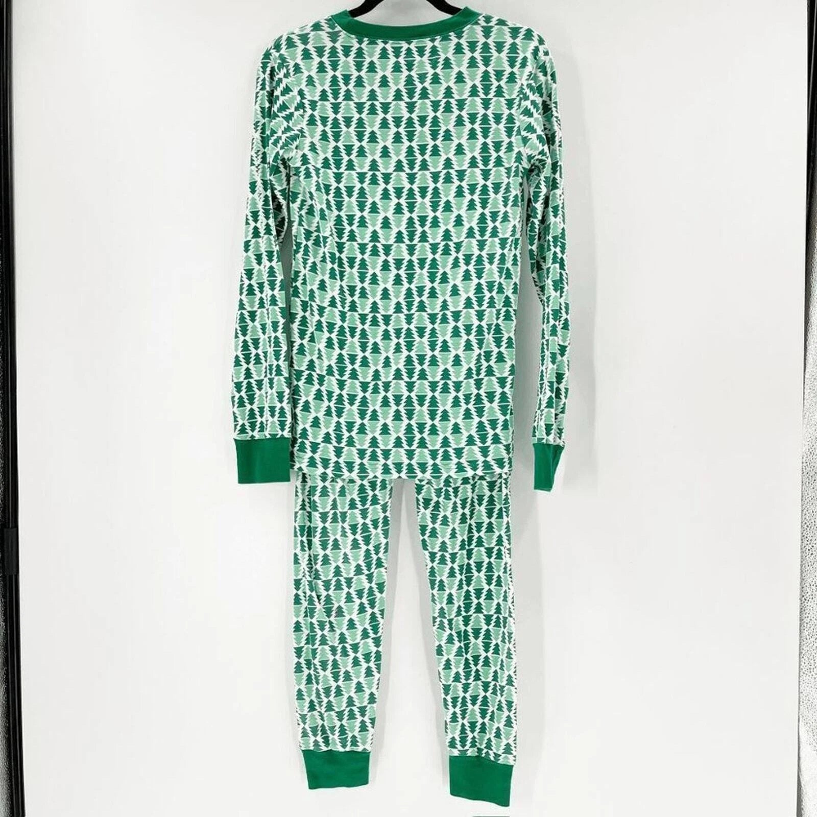 Carter's Womens Pajama Set Size S Green Christmas Tree Long Sleeve Crew Holiday