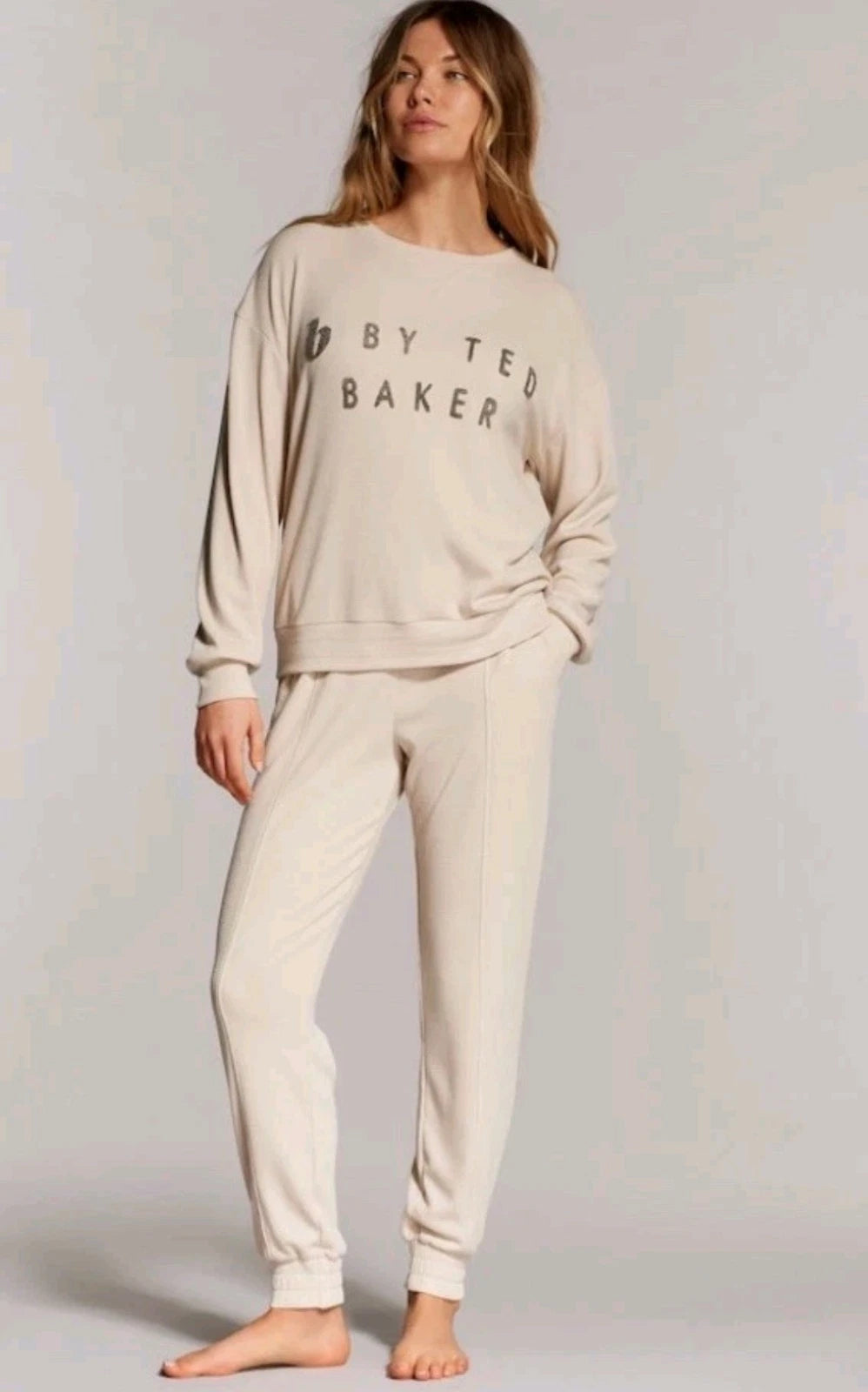 Ted Baker Size 16 Womens Waffle Pyjamas Joggers Loungewear Set BNWT