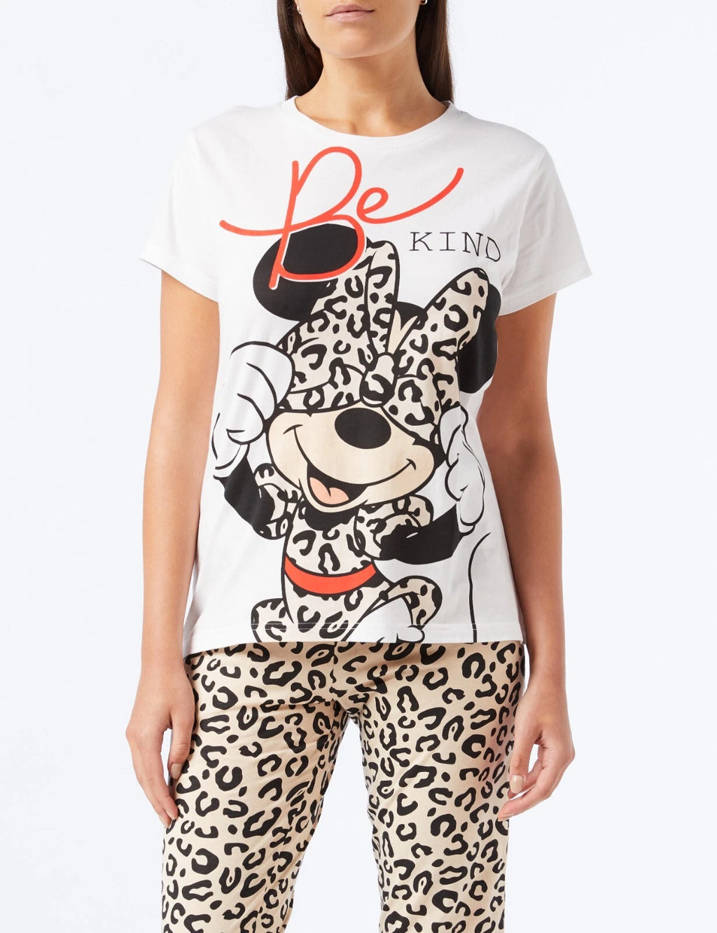 Disney Minnie Mouse Womens Pyjamas, Cotton Pjs for Ladies, Sizes UK 8 to 22