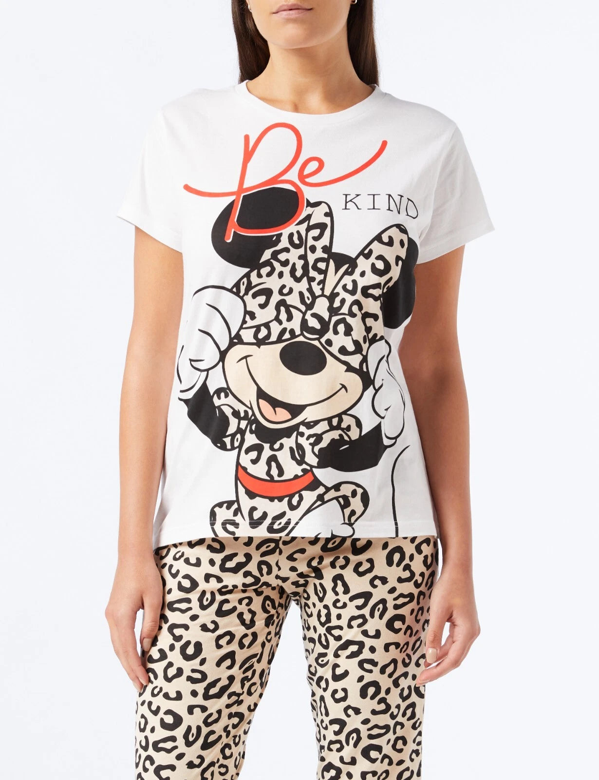 Disney Minnie Mouse Womens Pyjamas, Cotton Pjs for Ladies, Sizes UK 8 to 22