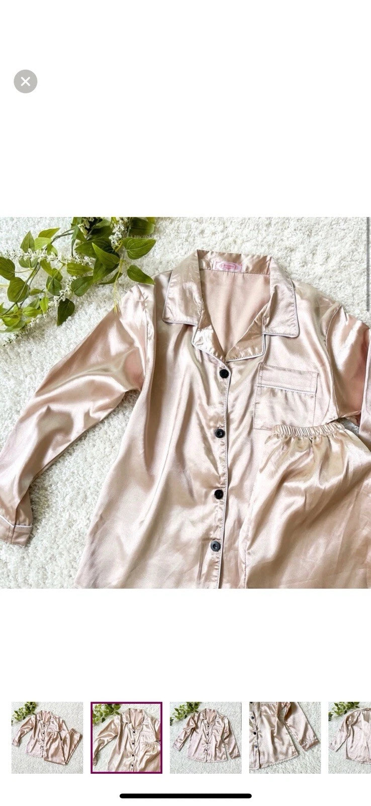 Saten Pajamas Set, Size L