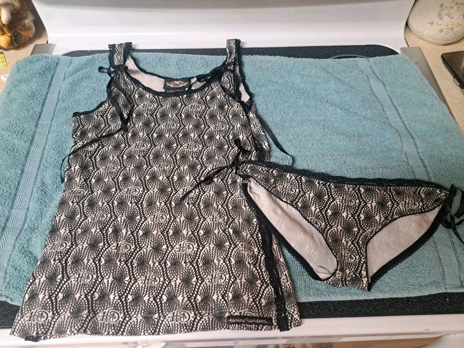 Harley Davidson Lingerie 2 Pc Set XS Womens Lace