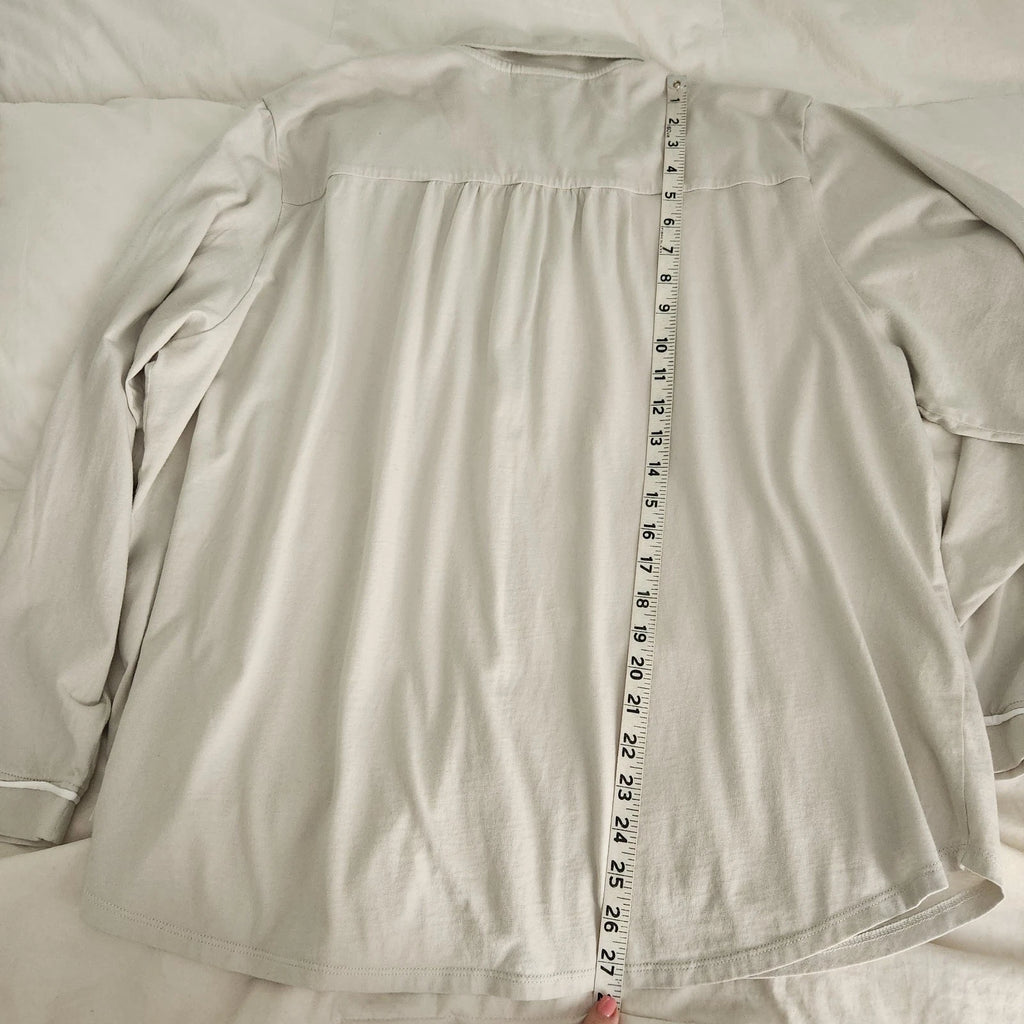 boll and branch Soft Knit Long Sleeve & Pants Pajama Set Organic Cotton Size 2X