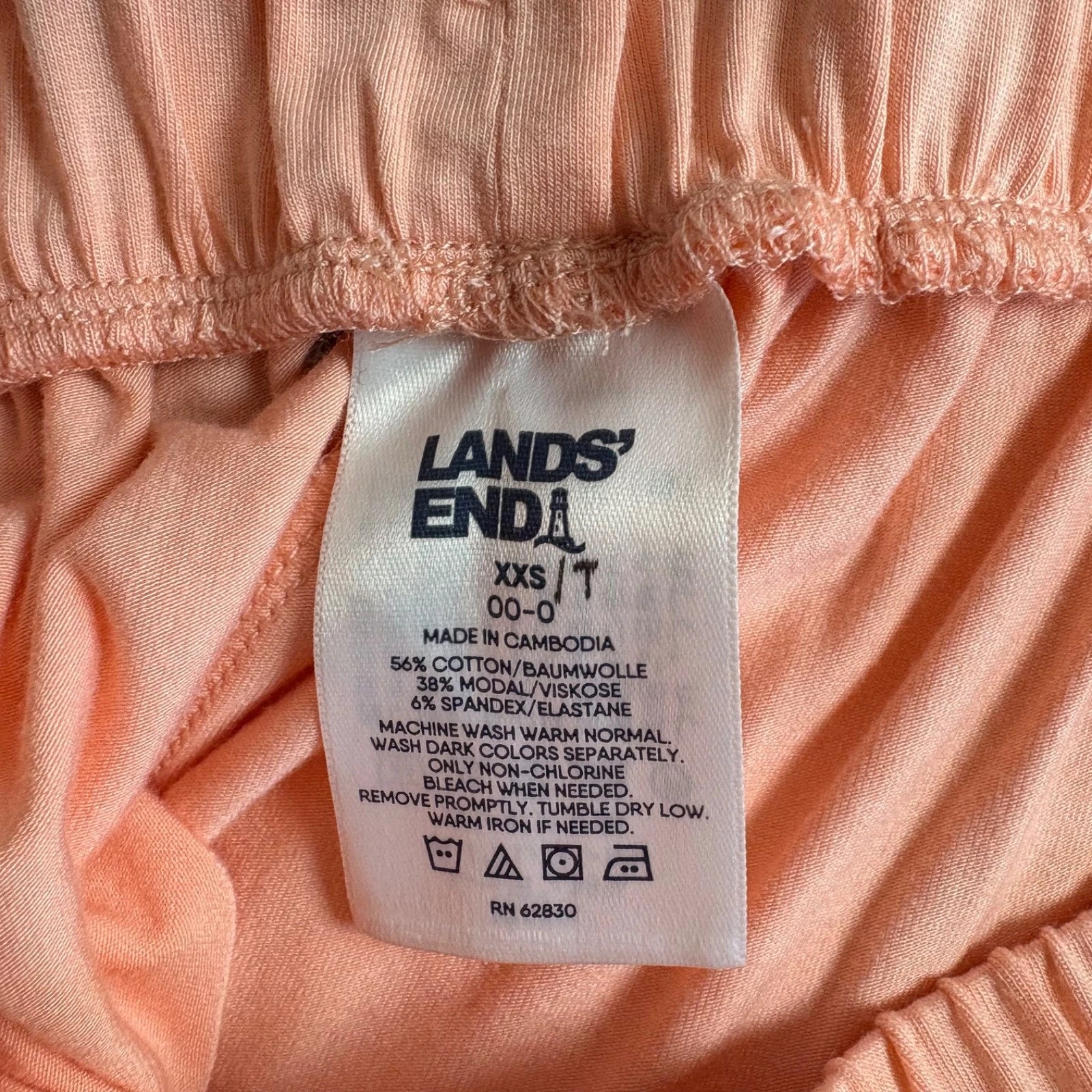 Lands' End XXS Tall ~ Navy Pink Floral Pajama Cooling 3 Piece Set -PR-NWOT *Read