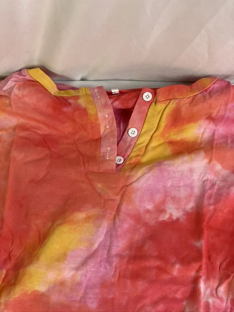 LAMISSCHE Size XXL Women's Tie Dye Pj Set