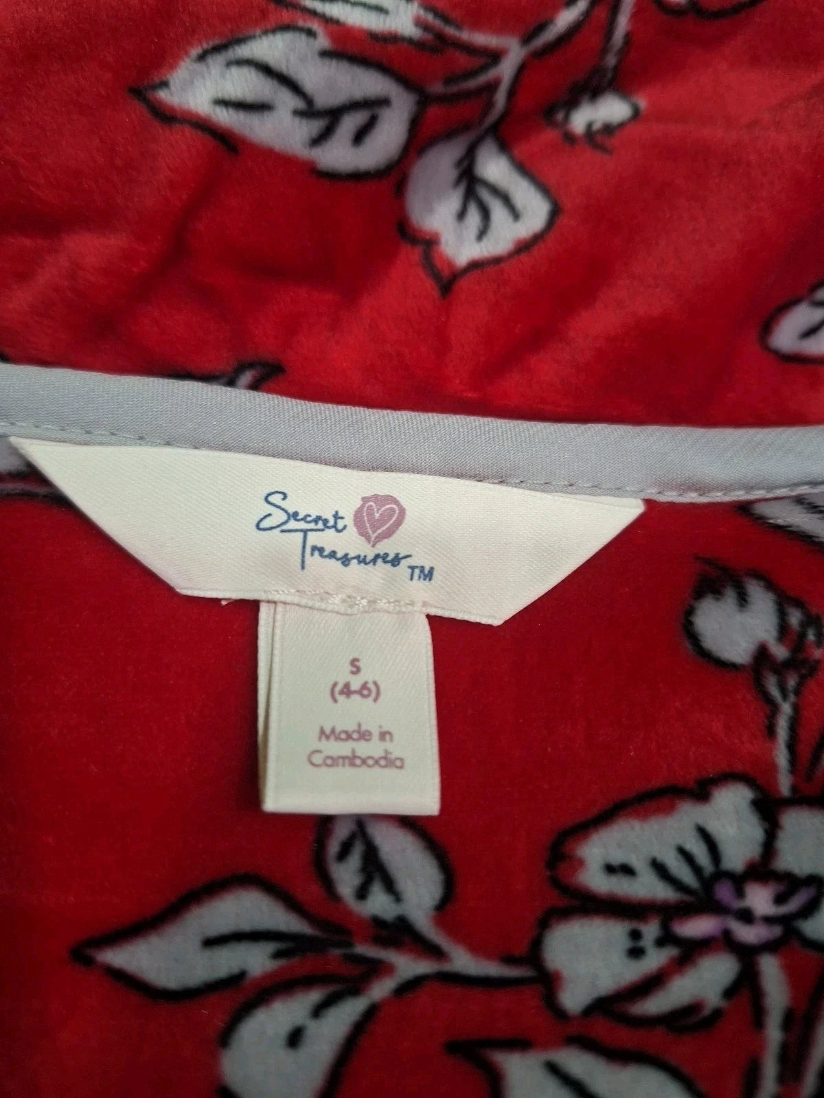 Secret Treasures Ladies Notch Collar Pajama Set - Small (4-6) Color- Red