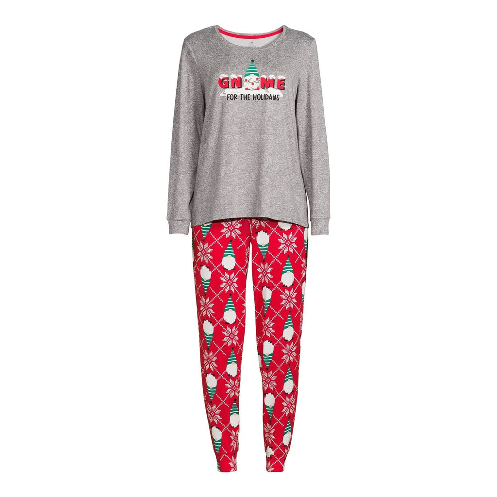 Secret Treasures Grey Heather Women's Long Sleeve Shirt and Joggers Pajama Set