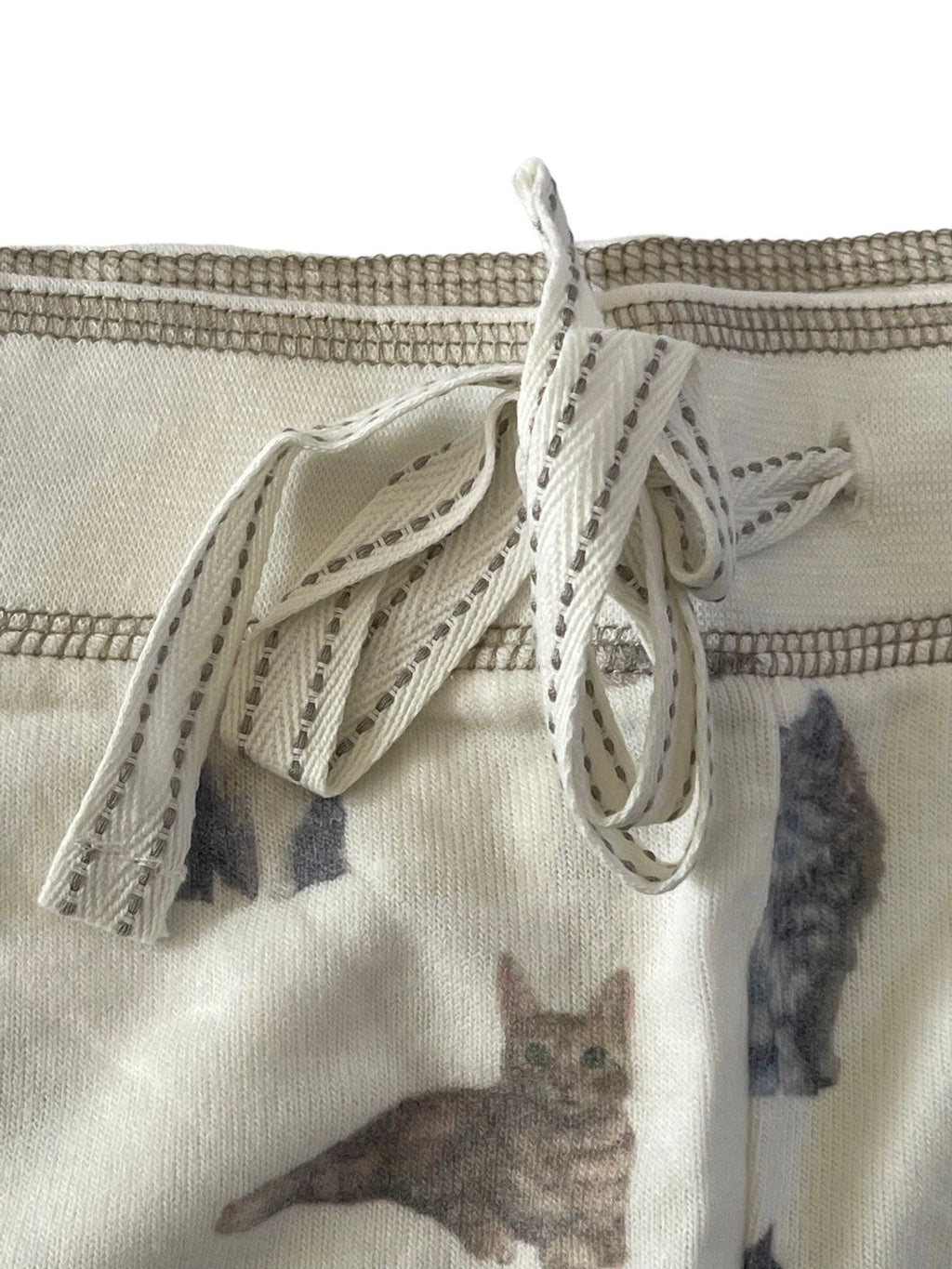 NWT PJ SALVAGE Womens XL CATS Lounge Shorts Super Soft Ivory Natural #PQ2