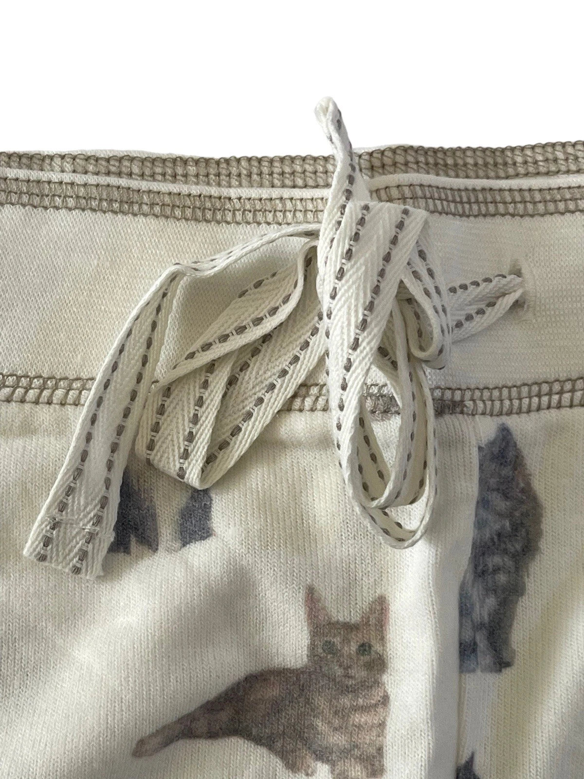 NWT PJ SALVAGE Womens XL CATS Lounge Shorts Super Soft Ivory Natural #PQ2