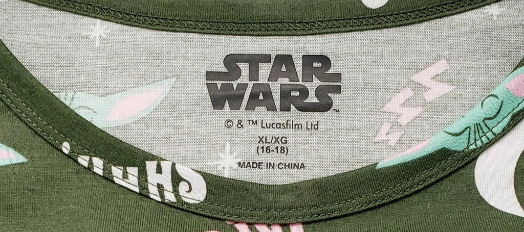 Disney Star Wars The Child 3-Piece Pajama Set Women's Size XL(16-18)/New