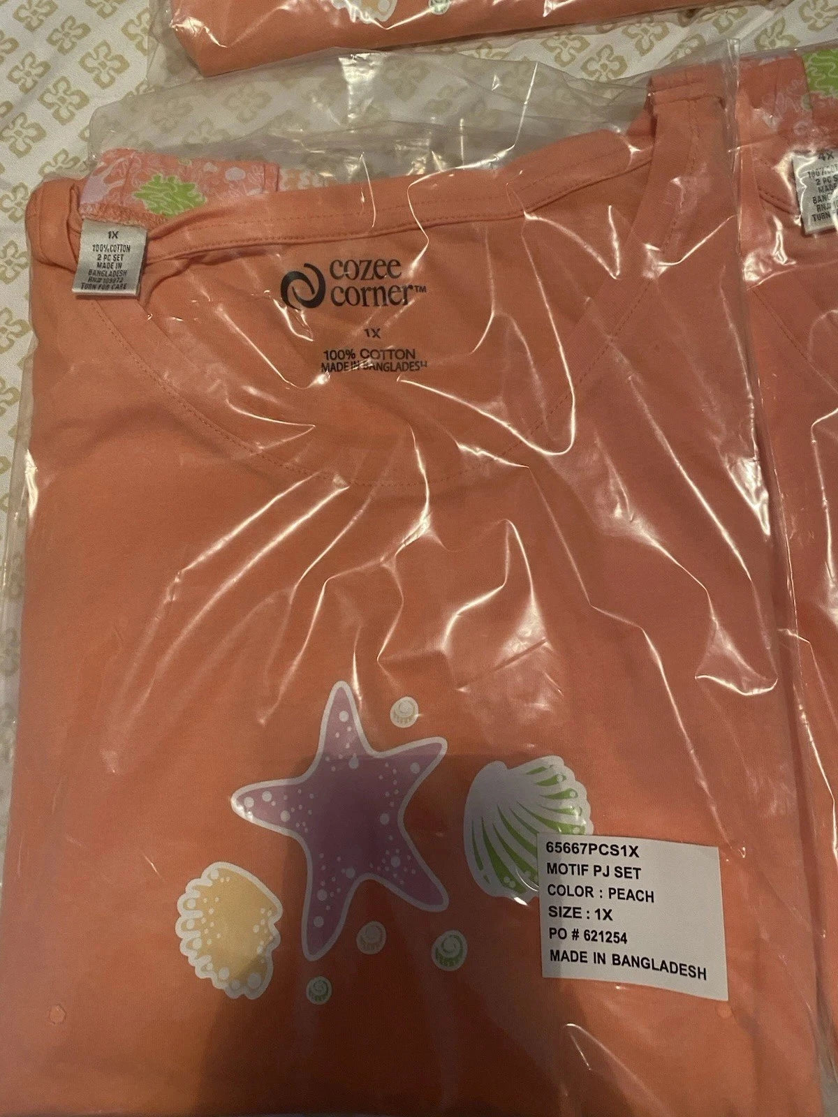Cozee Corner 2-Piece 100% Cotton Pajama Set for Women Size 4x