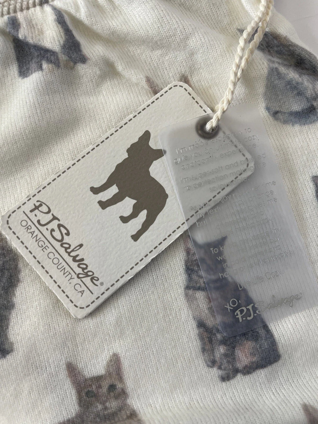 NWT PJ SALVAGE Womens XL CATS Lounge Shorts Super Soft Ivory Natural #PQ2