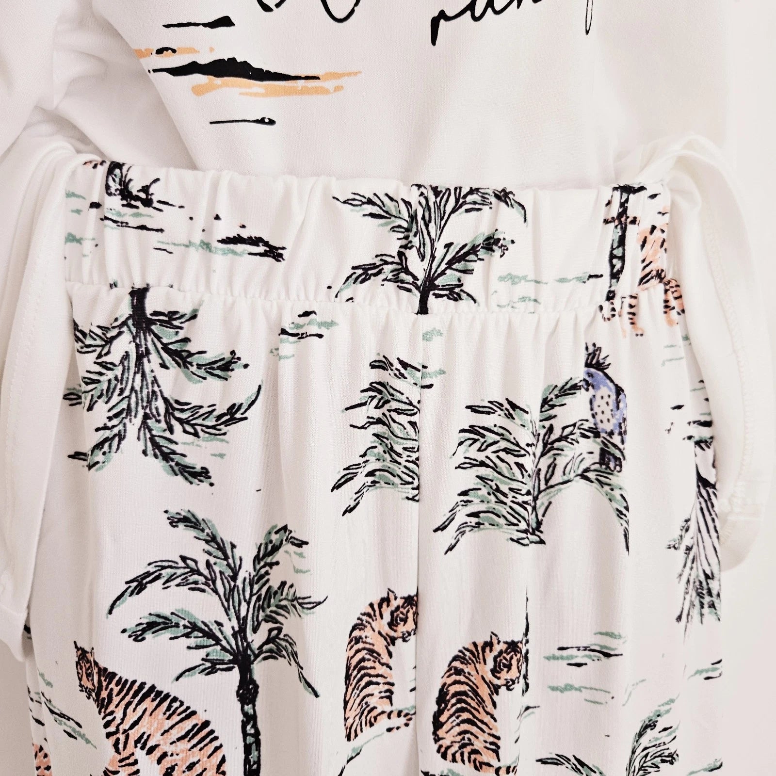 NEW JD Williams Plus Size 16-34 Tiger Print Soft Pyjama 2 Piece Set Top Bottoms