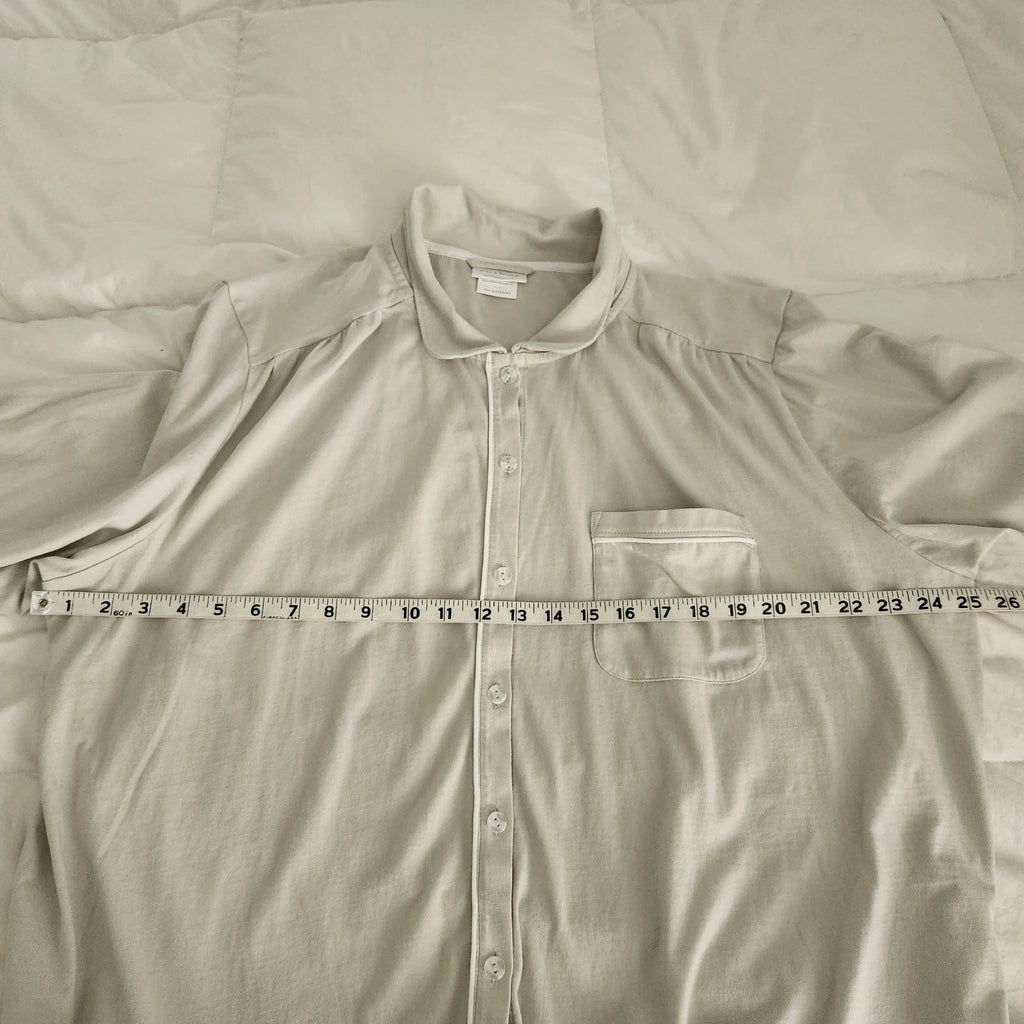 boll and branch Soft Knit Long Sleeve & Pants Pajama Set Organic Cotton Size 2X