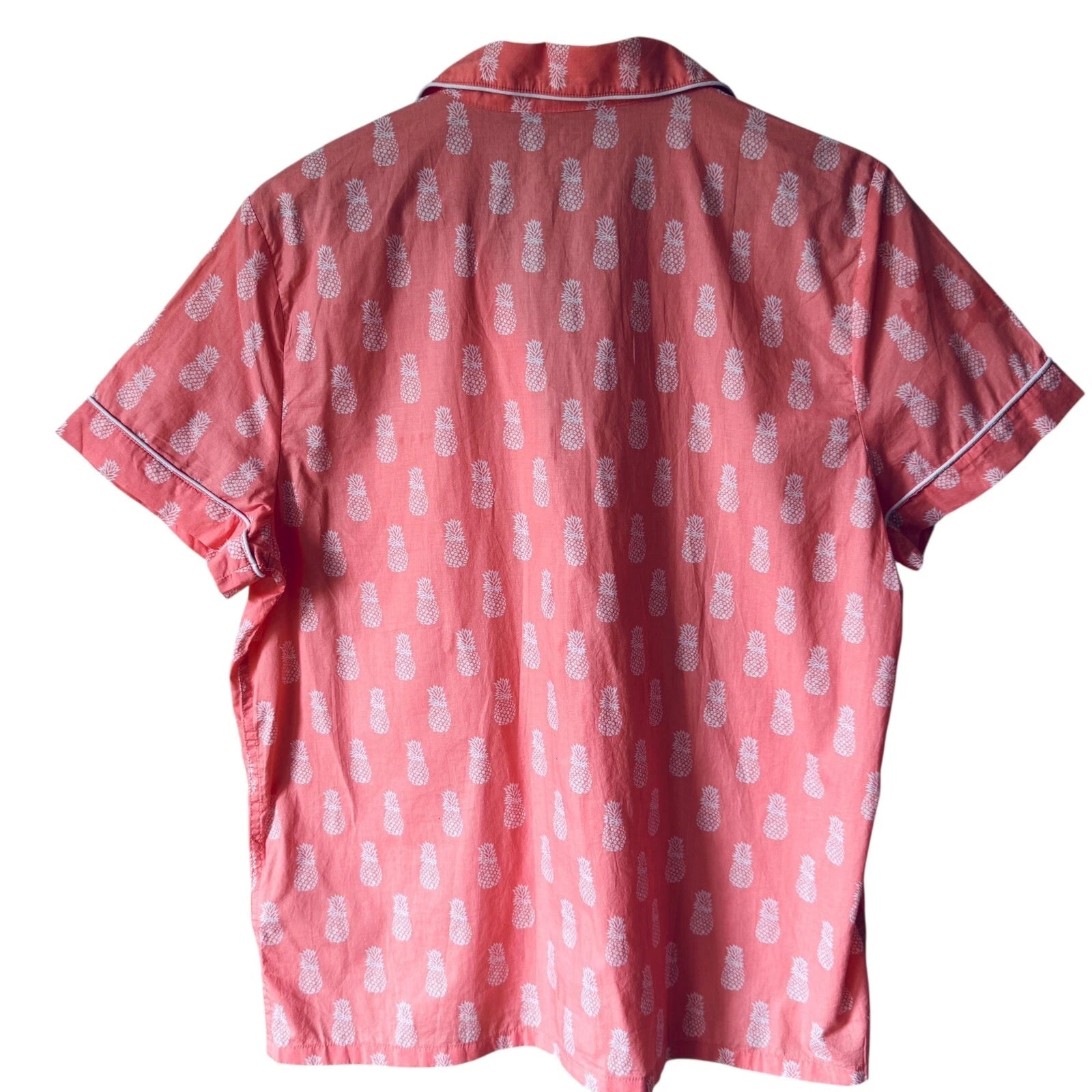 J.Crew Factory Size Med Cotton Pajama Shorts Set Pineapple Pattern Novelty Print