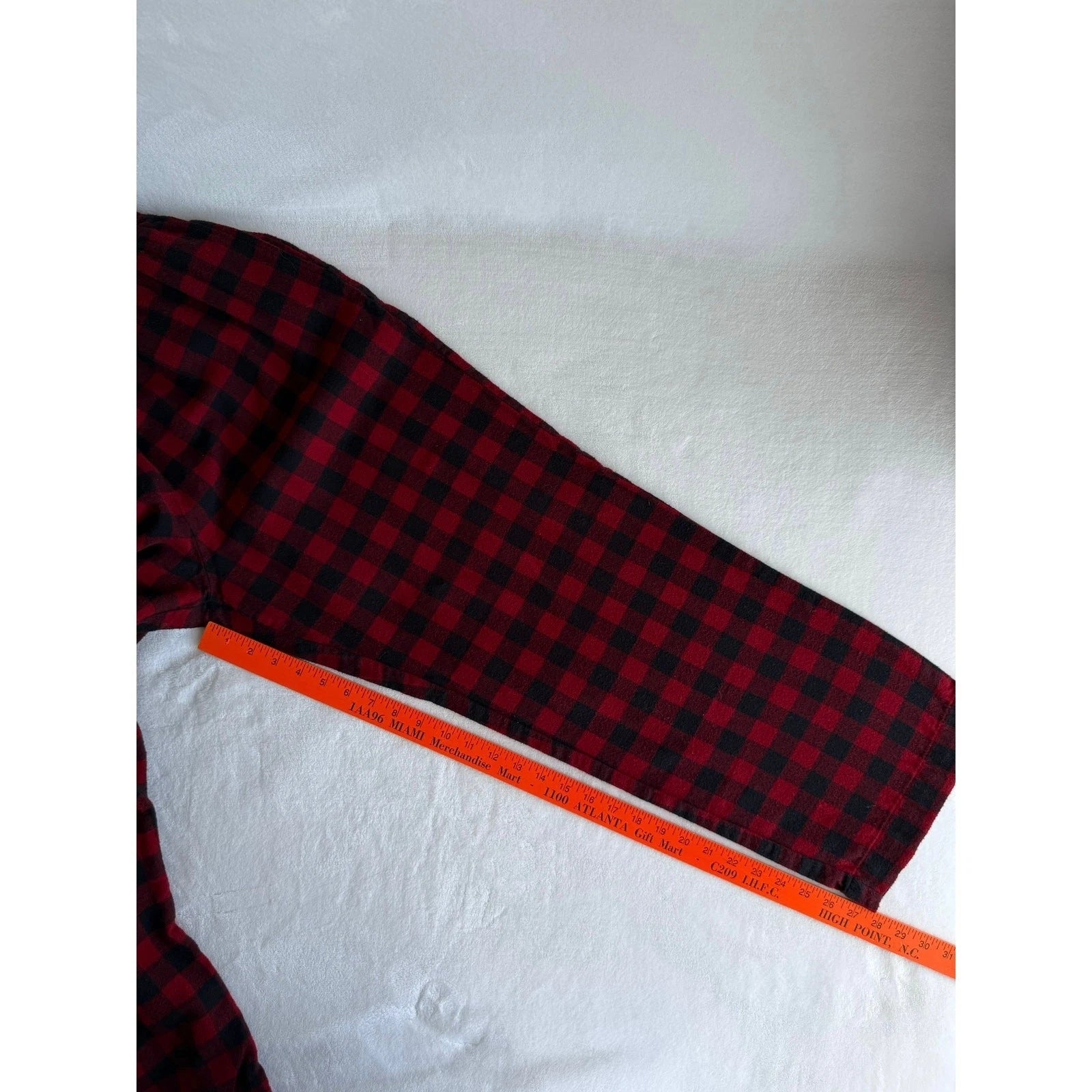 LL Bean Pajamas Womens Medium Red Black Scotch Plaid Flannel Rob Roy Set Holiday